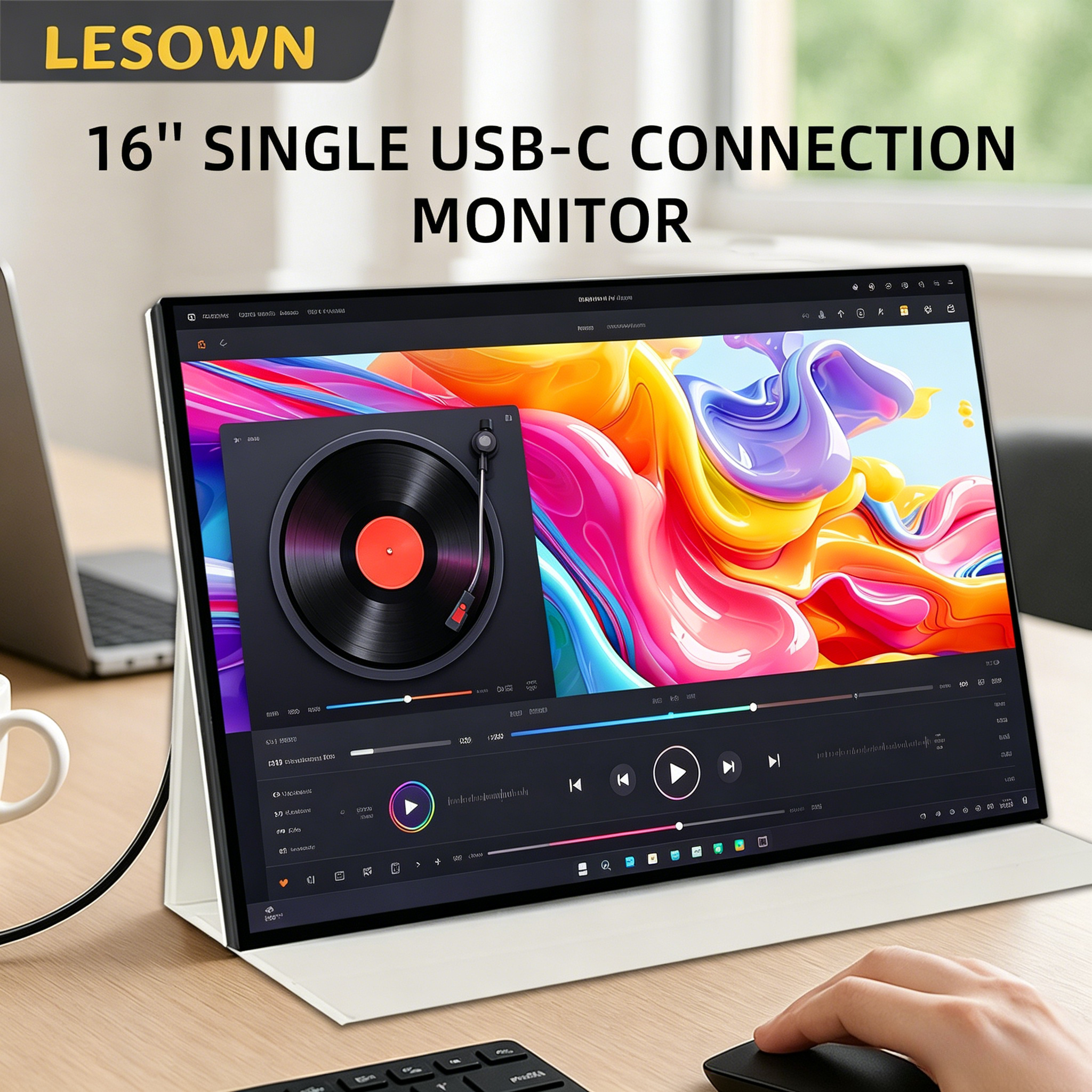 High Refresh Monitor - LESOWN High-Refresh 120Hz 16in Portable Touchscreen