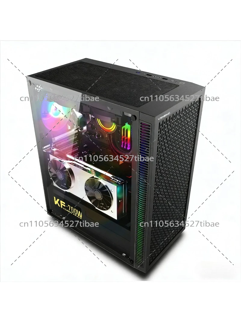 Black E-ATX Computer Case with – Pc Gaming Setup recenzja i cena
